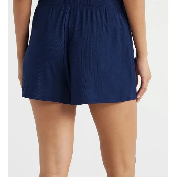 Joyspun Women's Ribbed Knit Pull On Sleep Shorts 3X - Picture 2 of 4